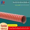 Tubo de Ventilação Resistente a Altas Temperaturas Tubo Vulcanizado de Silicone Vermelho Mangueira de Vapor de 300 Graus com Fio de Aço Tubo de Ventilação de Exaustão à Prova de Fogo