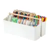 [BNBS] Estuche portátil de gran capacidad, caja de almacenamiento para marcadores para estudiantes de arte, organizador de escritorio para papelería