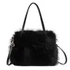 Estilo nuevo transfronterizo 2026, envío directo de un solo artículo, bolso de mano dulce y moderno para otoño/invierno, bolso cruzado de felpa, lujo ligero