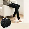Medias ajustadoras color nude, engrosadas y forradas de felpa para abrigar, imprescindibles para lograr un look de pierna desnuda, pantimedias térmicas versátiles y un body pantimedias completo.