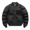 Chaqueta de piloto para hombre, estilo americano, uniforme de béisbol retro, chaqueta de trabajo multibolsillos, chaqueta funcional, chaqueta de tres pruebas