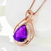 Yihua Nuevo Diamante Desnudo Grande Venta Caliente Colgante Colgante Amatista Incrustado Tesoro de Color Colgante de Diamante Completo Colgante