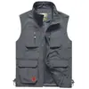 Chal de secado rápido para hombre de primavera y otoño, multibolsillos, fino, transfronterizo, talla grande, chaleco de fotografía, chaleco casual de primavera y otoño