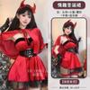 Vestido de terciopelo para mujer, disfraz de diablo de Halloween, estilo europeo y americano, para discoteca, para Navidad