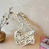 Bolsa quadrada pequena moderna, retrô, minimalista, bolsa transversal casual de veludo cotelê, nova bolsa de mão e bolsa de ombro feminina