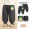 Pantalones de Felpa Kaka Panda para Niños Pantalones Largos Cálidos de Otoño e Invierno para Niños Ropa de Invierno para Niñas Pantalones de Invierno para Bebé