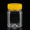 Botella de Plástico Transparente de 200 ml con Tapa Botella Vacía Nueces Almendras Fresa Deshidratada Mango Deshidratado Cereal PET de Grado Alimenticio Botella Cuadrada