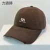 Gorra de Béisbol Suave con Bordado de Letras Estilo Coreano Desgastada para Mujer, Versátil para el Uso Diario, Protector Solar para Parejas