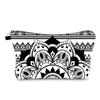 Venta Caliente Transfronteriza Flor de Mandala Impermeable Poliéster Bolsa de Cosméticos Monedas Papelería Artículos de Tocador Portátil Cremallera Bolsa de Almacenamiento