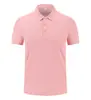 210g Lycra Stretch Cor Sólida Gola Colmeia Verão Cor Sólida Camisa Polo Manga Curta Roupa de Trabalho Lapela Personalizada