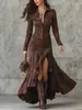 El más vendido de Amazon Otoño/Invierno 2026: Vestido Largo Europeo y Americano Estilo Slim Fit con Cremallera Cuello Alto Abertura