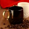 Tazas Creativas de Lujo Ligero para Parejas con Asas Chapadas en Oro, Tazas de Cerámica, Tazas de Café, Logo Personalizado, Tazas a Juego, Regalos Empresariales