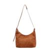 Moda Commuter Bolsa de Grande Capacidade Feminina 2025 Nova Vintage Frosted Tote Bag Niche Design Bolsa de Ombro