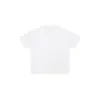 Camiseta Masculina e Feminina Algodão Pesado 380g Gola Pequena Manga Curta Vintage Solta Branca Camada Base Verão