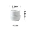 Accesorios de Cocina Blancos de Cerámica Bandeja para Huevos Tetera Cuchara para Leche Olla para Salsa y Vinagre Plato para Condimentos Plato para Sabores Suministros de Hotel Taza de Agua Botella de Aceite