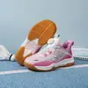 Nuevos zapatos de tenis de mesa y tenis para niños, zapatillas de bádminton para niños y niñas, transpirables, ultraligeras, con hebilla giratoria, zapatillas de entrenamiento profesionales