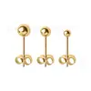 Pendientes Elegantes Binx en Titanio Color Natural con un Toque de Alta Gama, Aleación de Titanio Resistente a la Decoloración, Tornillos de Bola Redonda con Cierre de Mariposa para Mujer