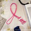 Nova cor sólida criativa tecido cordão de telefone móvel crossbody comprimento ajustável resistente a quedas anti-perda cordão chaveiro de telefone móvel