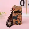 Bolsa Retro Europea y Americana de Papel con Grano de Madera para Lipstick, Barril, Monedero de Moda para Estudiantes, Colgante de Bolsa Portátil Multifuncional