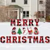 Decoração de Pátio de Feliz Natal Inserção Placa Oca Decoração de Festa de Feriado de Jardim Inserção de Gramado Externo Personalização