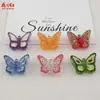 Nueva Serie de Mariposas Transparentes de Colores de Frutas Hecho a Mano DIY Pegamento de Crema Accesorios de Resina Accesorios para el Cabello Pinzas para el Cabello Colgantes