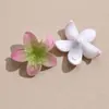 Patch de Decoração Acrílica Flor de Cinco Pétalas Gelo Transparente de Verão, Brincos DIY, Acessórios de Orelha, Acessório para Chaveiro de Tamanco