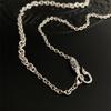 Plata Esterlina s925 Único Vintage Gancho de Pez Cadena para Suéter Collar Femenino Cadena Desnuda Colgante Llevable Diseño Nicho Moda Lujo Ligero