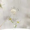 Horquilla de borla estilo antiguo de felpa con orejas de gato y conejo, horquilla linda y delicada de nicho, accesorios para el cabello Hanfu que se mueven al caminar, tocado al por mayor