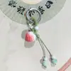 Pingente de Morango de Cerâmica Jingdezhen, Chaveiro Estilo Ins, Uso Duplo para Bolsas, Item Popular de Feira Noturna, Fornecimento Direto do Fabricante