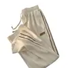 Calça de Veludo Cotelê Masculina Primavera e Outono Marca Americana de Moda Calça Esportiva Listrada Calça Masculina Solta Casual Calça Reta