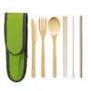 Amazon Set de Regalo de Cubiertos Portátiles Ecológicos para Exteriores Juego de Cubiertos Estilo Japonés de Bambú y Madera