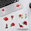 Set de 50 pegatinas de graffiti floral rojo transfronterizo para botellas de agua y computadoras, pegatinas decorativas impermeables, calcomanías florales creativas al por mayor