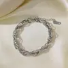Pulsera de Acero Inoxidable Nueva Estilo Ins Versátil No se Desvanece Joyería de Mano Moda Joyería de Pulsera para Mujeres