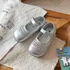 Sandalias de Niña Estilo Coreano 2026 Nuevas de Verano Más Vendidas Sandalias Individuales de Niña Tejidas Huecas Sandalias de Suela Suave con Punta Cerrada