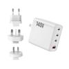 Carregador de Nitreto de Gálio PD3.1 de 140W Adaptador Dobrável com Pés Intercambiáveis Novo Carregador PD3.1 para Venda Transfronteiriça