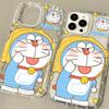 Doraemon É Adequado para Capa de Celular iPhone 17, Desenho Animado 14 Transparente Cobertura Total Apple 11/15 Airbag Porta-Retrato Anti-Queda