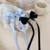 Menina Doce de Verão~ Presilha de Cabelo com Laço de Fita para a Parte de Trás da Cabeça, Presilha Bico de Pato Delicada com Laço e Fita