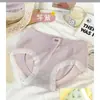 Producto popular de transmisión en vivo: Braguitas de mujer de talle medio, elásticas, acanaladas y cómodas, con entrepierna de algodón con artemisa, antibacterianas y de estilo japonés para control del abdomen.