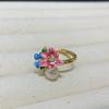 Anillo de Perla de Agua Dulce con Pintura al Óleo Colorida Flor Joyería de Mano Elegante Moda Lujo Accesible Anillo Versátil de Alta Gama Joyería para Mujeres