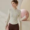 Ropa de Yoga para Mujer 2026 Nuevo Estilo Chaqueta Deportiva con Cremallera y Cuello Alto de Manga Larga Ropa para Correr al Aire Libre Fitness Top