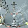 Fábrica Transfronteriza Hookah Árabe Mediana Doble Tubo Bola Giratoria Juego Completo de Accesorios para Hookah Shisha Lujo Vidrio