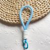 Lanyard para Teléfono con Bloques de Color Sencillo de Moda Llavero Muñeca Cuerda Corta Universal Lanyard Creativo para Llaves de Coche Hecho a Mano