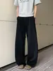 Pantalones deportivos de corte inclinado estilo americano para hombre, ajuste limpio, pantalones casuales de pierna recta, pantalones deportivos holgados de pierna ancha de moda para otoño