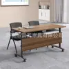 Mesa de Conferência Dobrável, Mesa de Treinamento, Movimentação Livre e Encaixável, Mesa Dupla com Rodinhas Multifuncional, Combinação de Mesa e Cadeira