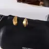 Jieding Aço Titânio Martelado Anel C Oco Brincos Volumosos Luxo Leve Brincos de Ponta Brincos de Aço Inoxidável Transfronteiriço