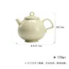 Juego para Sala de Té con Esmalte Verde Estilo Song, Colección Serie Verde Caña, Incluye Gaiwan, Tetera, Tazas de Té, Soporte para Olla, Adecuado para Ceremonia del Té y Ceremonia del Incienso