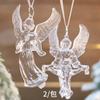 Pingente de alce transparente de Natal transfronteiriço, decoração de árvore de Natal, pingente tridimensional de floco de neve, pingente criativo de plástico com rosca
