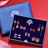 Aretes de Plata de Ley 925 Juego de Aretes de Una Semana, Aretes de Borla de Lujo de Alta Gama, Regalo del Día Nacional para Niñas