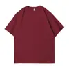 Camiseta de Algodón Puro Pesado 260g Qisheng Hombro Caído Grande Cuello Redondo Manga Corta para Hombre Verano Holgada Manga Corta Camiseta Personalizada con Logo