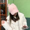 Gorra de Béisbol de Peluche de Cordero para Mujer Otoño e Invierno Moda Cara Pequeña Combinable Estilo Coreano Trendy Cabeza Grande Orejas de Conejo